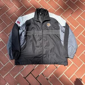 Vintage 2000s Y2K Cincinnati bengals black sports illustrated zip up jacket